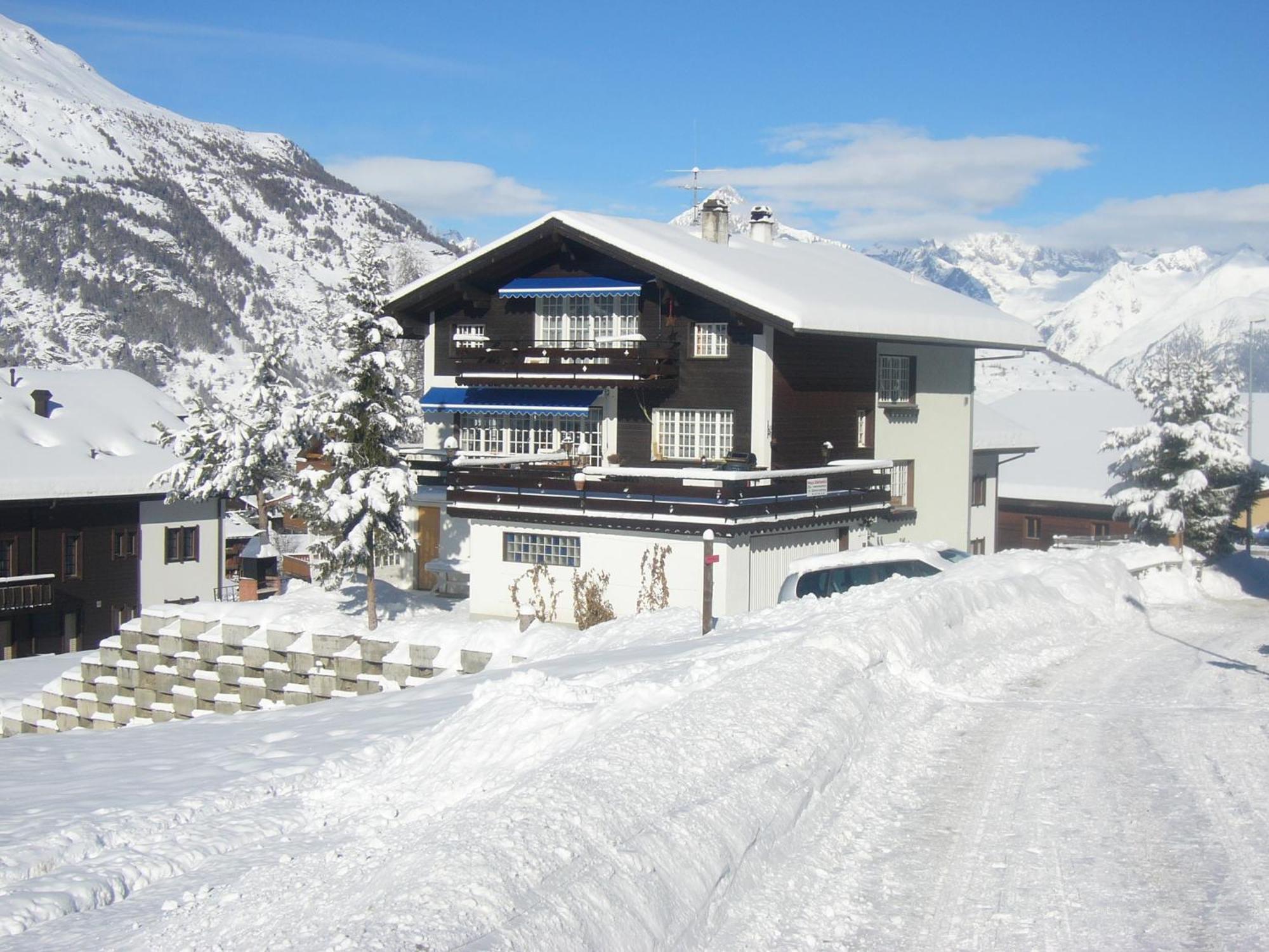 Ferienwohnung Haus Edelweiss Grächen Exterior foto