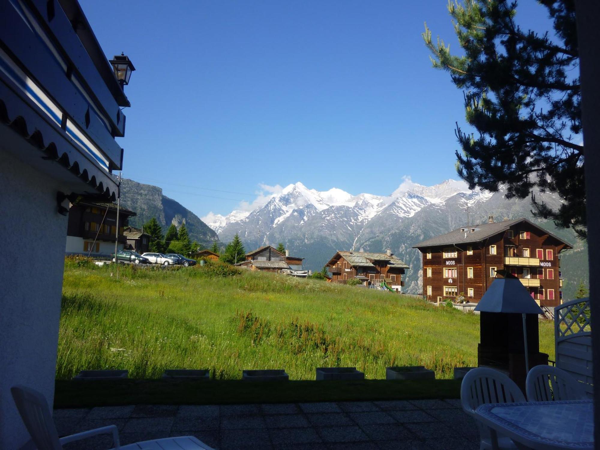 Ferienwohnung Haus Edelweiss Grächen Exterior foto
