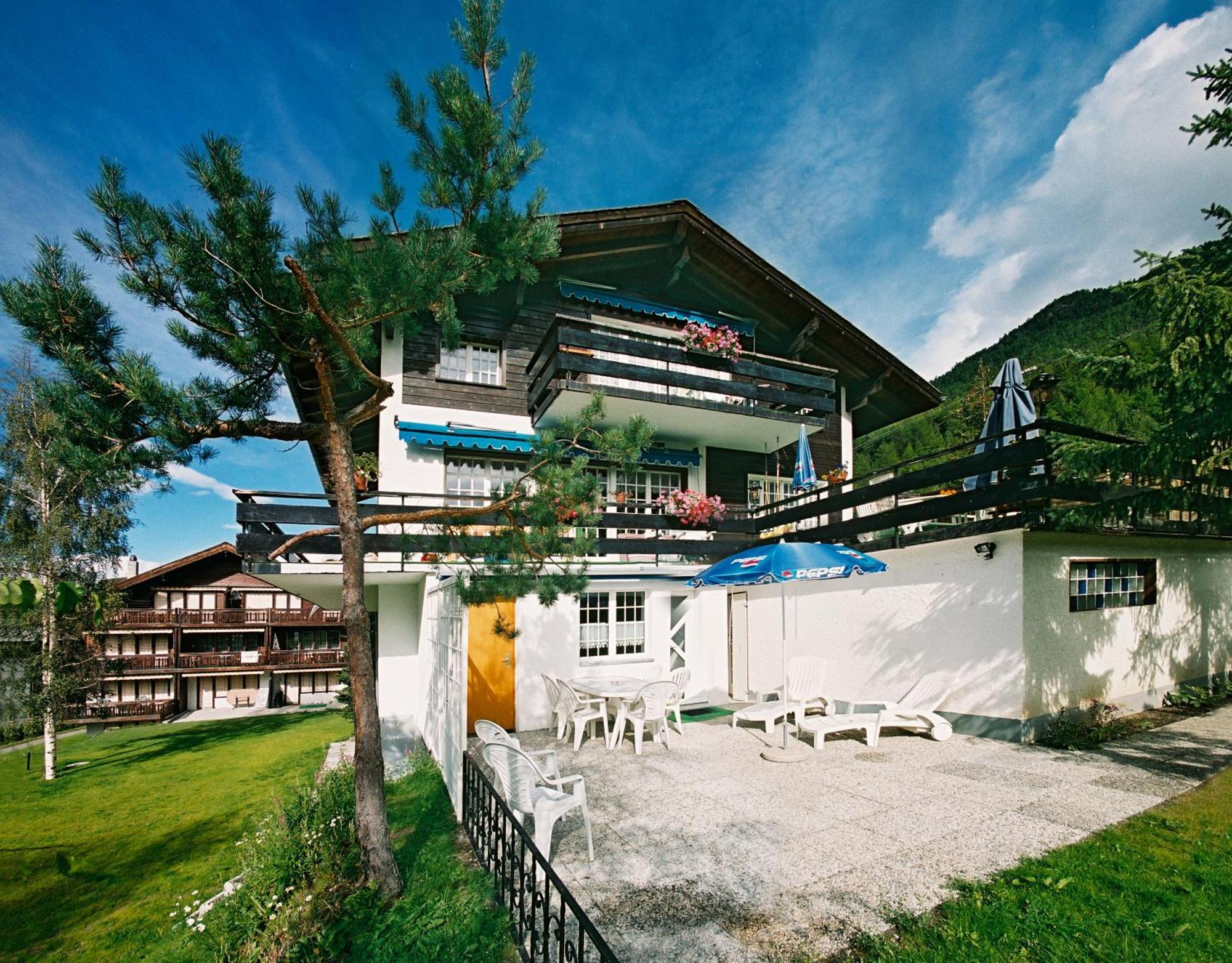 Ferienwohnung Haus Edelweiss Grächen Exterior foto