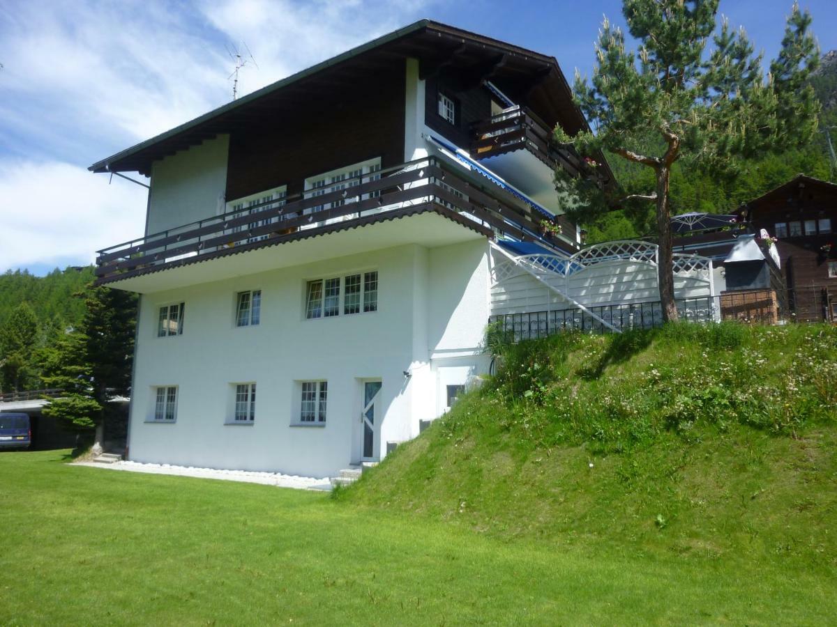 Ferienwohnung Haus Edelweiss Grächen Exterior foto