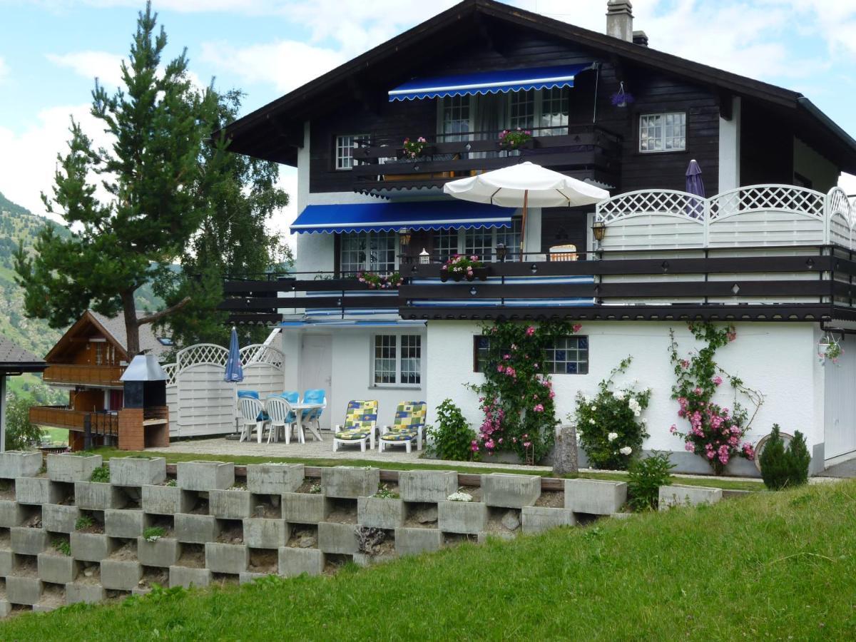 Ferienwohnung Haus Edelweiss Grächen Exterior foto
